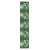 Groene Kaarsen Kerst Vakantie Tafel Runner Medium Tafelloper (Voorkant)
