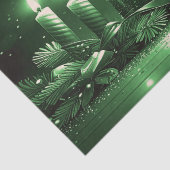 Groene Kaarsen Kerst Vakantie Tissuepapier (Detail)