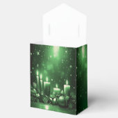 Groene Kaarsen Kerstcadeau Doos Bedankdoosjes (Geopend)