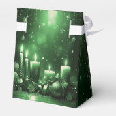 Groene Kaarsen Kerstcadeau Doos Bedankdoosjes (Achterkant)