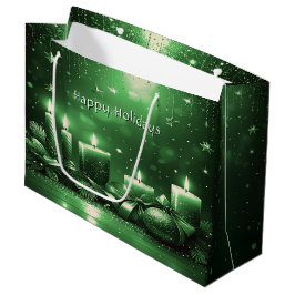 Groene Kaarsen Kerstcadeautas Groot Cadeauzakje