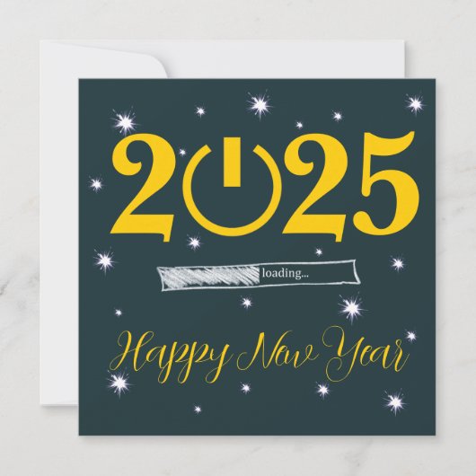 Groene kaart Gelukkig nieuwjaar Notitiekaartje (Voorkant)