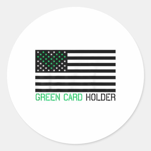 Groene Kaart Houder - Hart Groene Kaart - Groene K Ronde Sticker (Voorkant)
