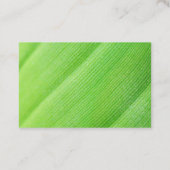 Groene kaart met bananenblad visitekaartje (Achterkant)