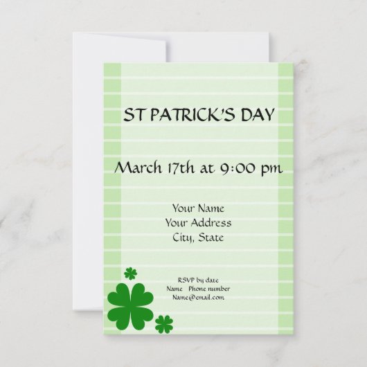 Groene kaart met het omgekeerde op de achterzijde (Voorkant)