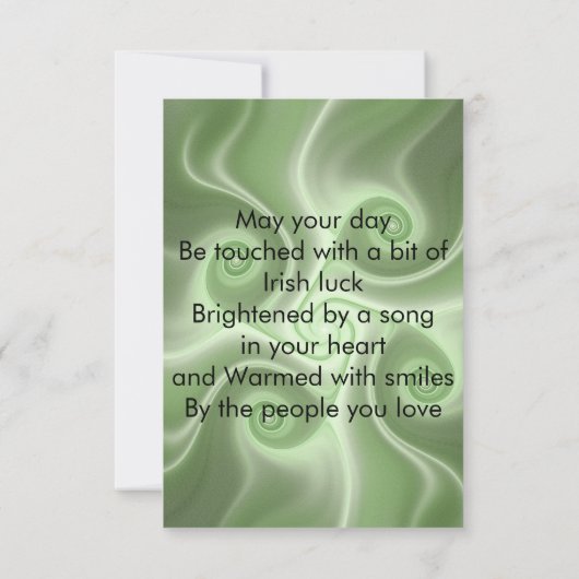 Groene kaart met het omgekeerde op de achterzijde (Achterkant)