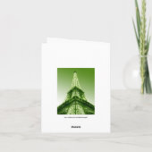 Groene Kaart van de Reis van de Toren van Eiffel (Achterkant)