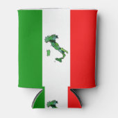 Groene kaart van Italië en de Italiaanse vlag Blikjeskoeler (Voorkant)