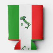 Groene kaart van Italië en de Italiaanse vlag Blikjeskoeler (Achterkant)
