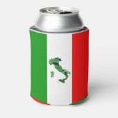 Groene kaart van Italië en de Italiaanse vlag Blikjeskoeler (Blikje Achterkant)