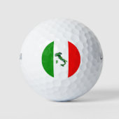 Groene kaart van Italië en de Italiaanse vlag Golfballen (Voorkant)