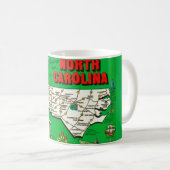 Groene kaart van North Carolina Mok (Voorkant rechts)