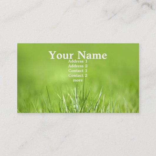 groene kaart visitekaartje (Voorkant)
