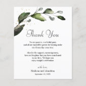 Groene kaart voor bedankje huwelijksreceptie (Voorkant)