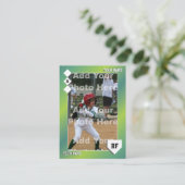 Groene Kaart voor de handel in honkbal - Aangepast Contactkaartje (Staand voorkant)
