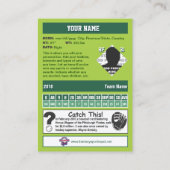 Groene Kaart voor de handel in honkbal - Aangepast Contactkaartje (Achterkant)