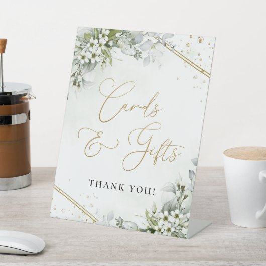 Groene Kaarten en Cadeaus Feestbord Reclamebord Met Voetstuk (Insitu)