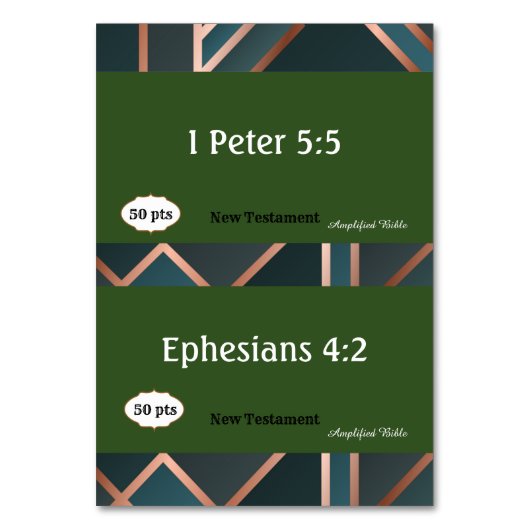 Groene Kaarten voor spel (Achterkant)