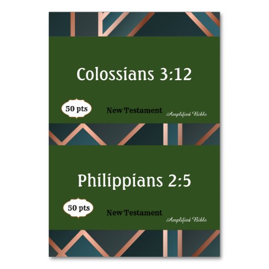 Groene Kaarten voor spel (Achterkant)