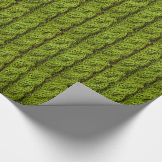 Groene kabelbrei cadeaupapier (Hoek)