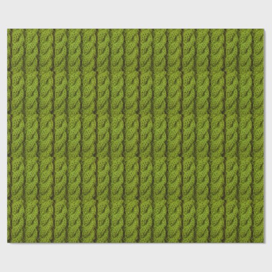 Groene kabelbrei cadeaupapier (Vlak)