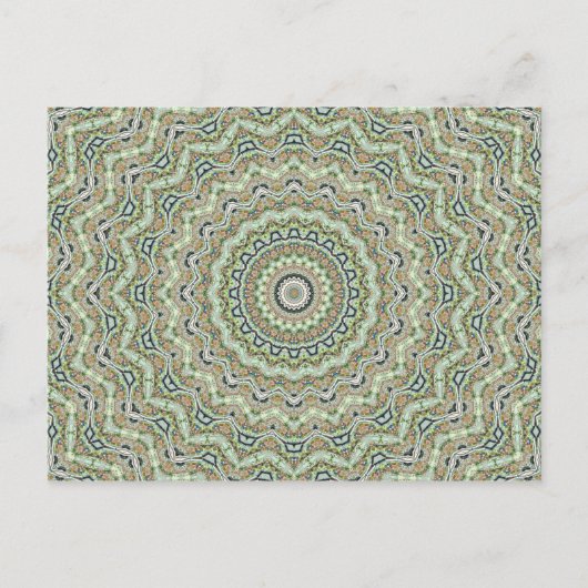 Groene Kaleidoscoop Briefkaart (Voorkant)