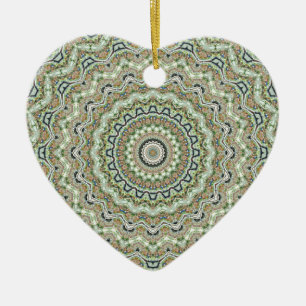 Groene Kaleidoscoop Keramisch Ornament