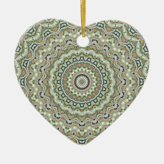 Groene Kaleidoscoop Keramisch Ornament (Voorkant)