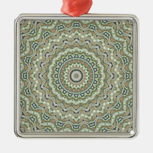 Groene Kaleidoscoop Metalen Ornament