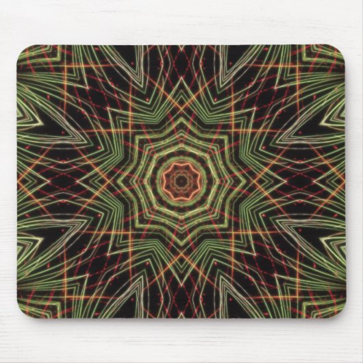 Groene Kaleidoscoop Muismat (Voorkant)