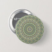 Groene Kaleidoscoop Ronde Button 5,7 Cm (Voorkant /achterkant)