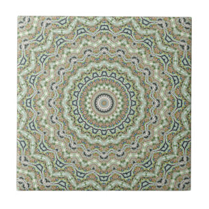 Groene Kaleidoscoop Tegeltje