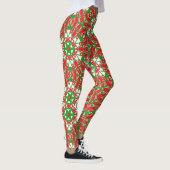 Groene Kaleidoscopen Leggings (Rechts)