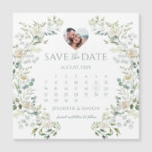 Groene kalender Bewaar de datum Fotomagneet (Voorkant)