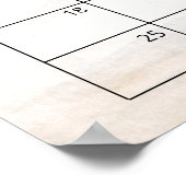 Groene kalender om de uitgerekende datum te raden  poster (Hoek)