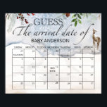 Groene kalender om de uitgerekende datum te raden  poster<br><div class="desc">Groene poster om de uitgerekende datum te raden.
Bekijk de collectielink op deze pagina om alle overeenkomende items in dit mooie ontwerp te zien.</div>