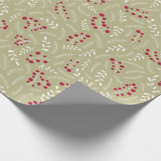 Groene, kalkhoudende bladeren van de boomgaard cadeaupapier (Hoek)