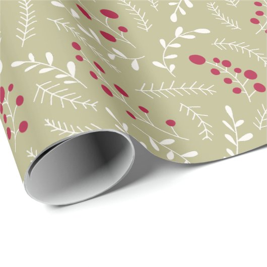 Groene, kalkhoudende bladeren van de boomgaard cadeaupapier (Rol Hoek)