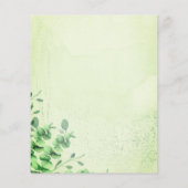 Groene kalligrafie Eucalyptus budget speciale dag Flyer (Achterkant)