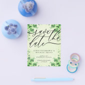 Groene kalligrafie Eucalyptus budget speciale dag Flyer (Enkel)