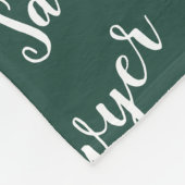 Groene kalligrafie Gepersonaliseerde Herhalingsnaa Fleece Deken (Hoek)