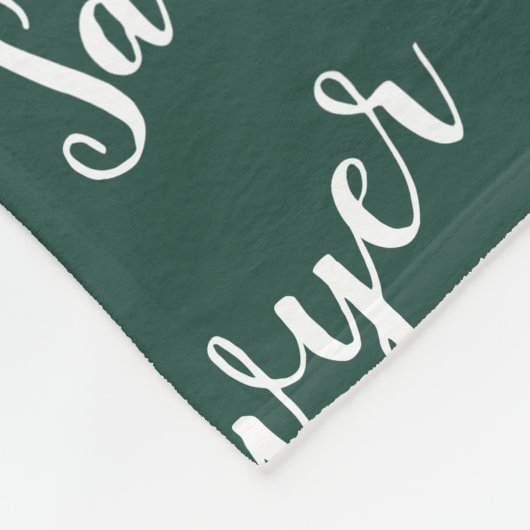 Groene kalligrafie Gepersonaliseerde Herhalingsnaa Fleece Deken (Hoek)