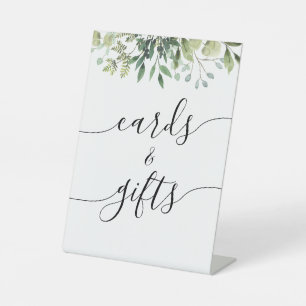 Groene kalligrafie Huwelijkskaarten en Cadeaus Reclamebord Met Voetstuk