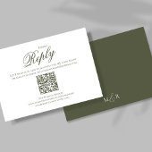 Groene kalligrafie script RSVP Elegant