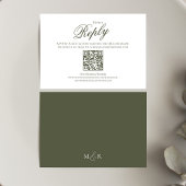 Groene kalligrafie script RSVP Elegant Kaartje