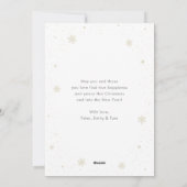 Groene Kalligrafie Sneeuwfoto Vrolijke Kerstmis Ka Feestdagenkaart (Achterkant)