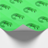 Groene kameleinkt cadeaupapier (Hoek)
