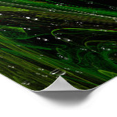 Groene kameleon fractal art poster (Hoek)