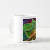 Groene Kameleon Koffiemok (Voorkant links)