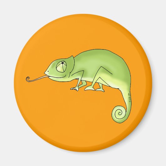 Groene kameleon magneet (Voorkant)